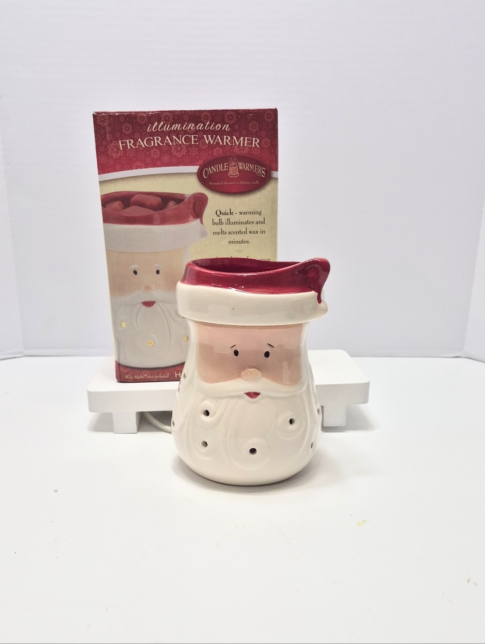 Santa Ceramic Illumination Fragrance Warmer - White & Red